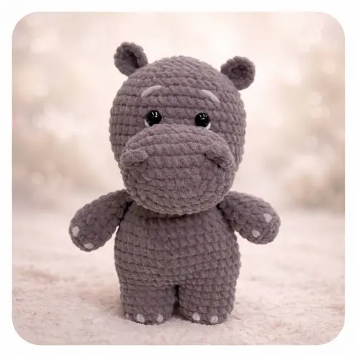 Hipopótamo Amigurumi Chenille