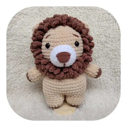 Leão Amigurumi Chenille