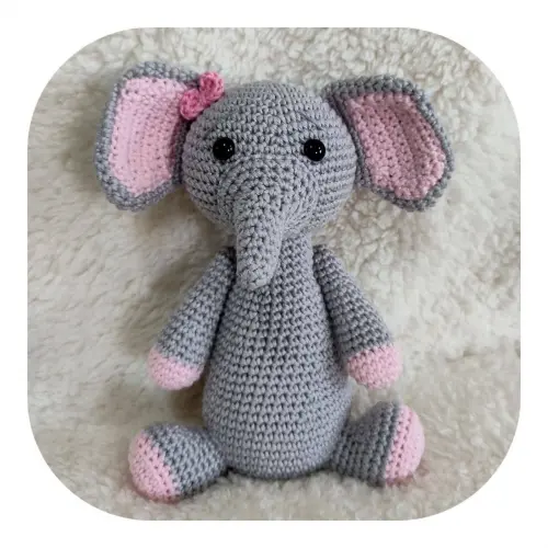 Elefante Amigurumi Safari 20 cm