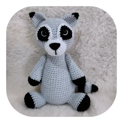 Guaxinim Amigurumi Safari 20 cm