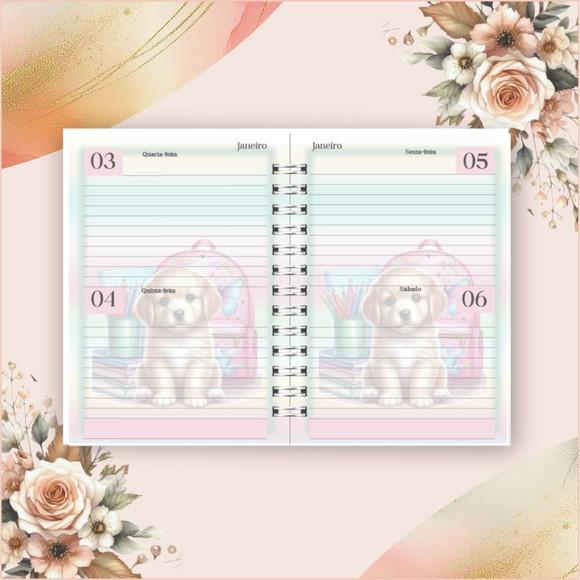 Arquivo Digital Combo Agenda Escolar Cachorrinho Aquarela 03
