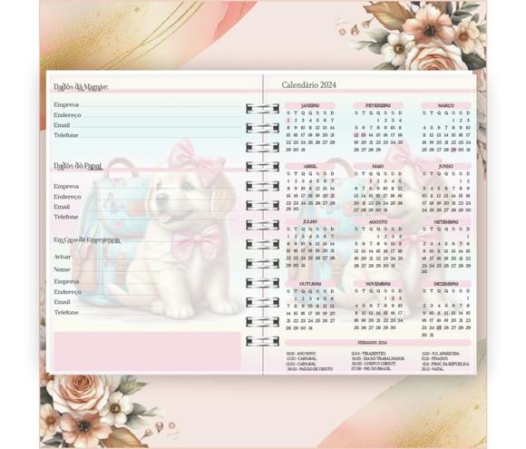 Arquivo Digital Combo Agenda Escolar Cachorrinho Aquarela 05