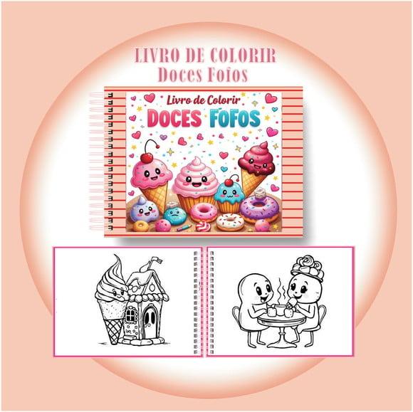 Arquivo Digital Livro de Colorir Doces Fofos