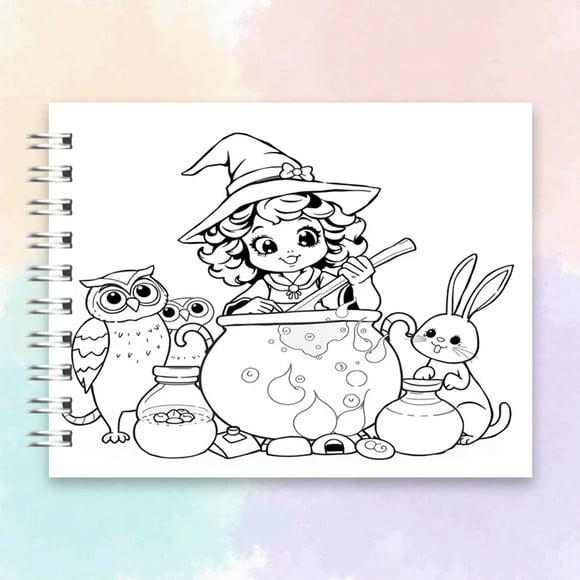 Arquivo Digital Livro de Colorir Pequena Bruxinha