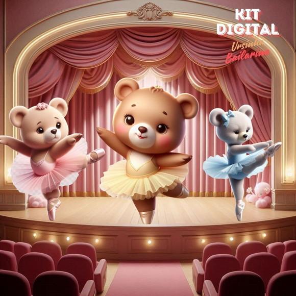 Kit Digital ursinha Bailarina