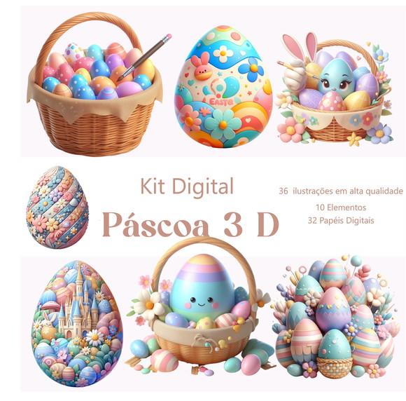 Kit Digital Páscoa Encantada 3d