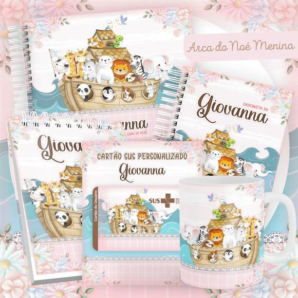 Kit Encadernação Baby Completo ? Arca de Noé Menina