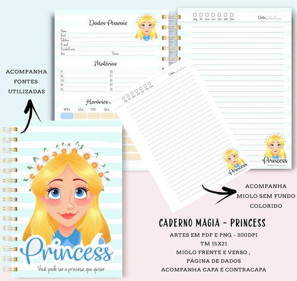 Pack Cadernos Princesas - Arquivo Digital
