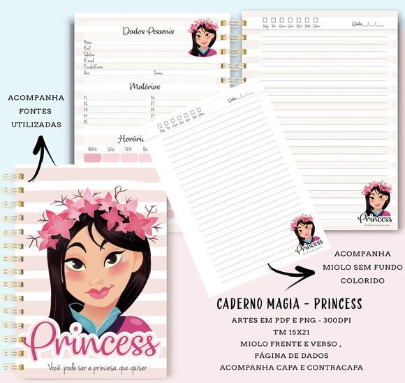 Pack Cadernos Princesas - Arquivo Digital