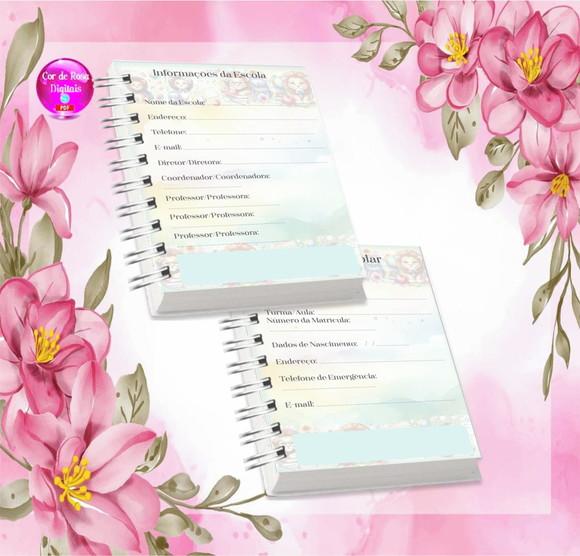 Volta às Aulas Arquivo Digital Combo Agenda Leão, Aquarelado