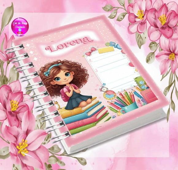 Volta às Aulas Arquivo Digital Combo Agenda Menina