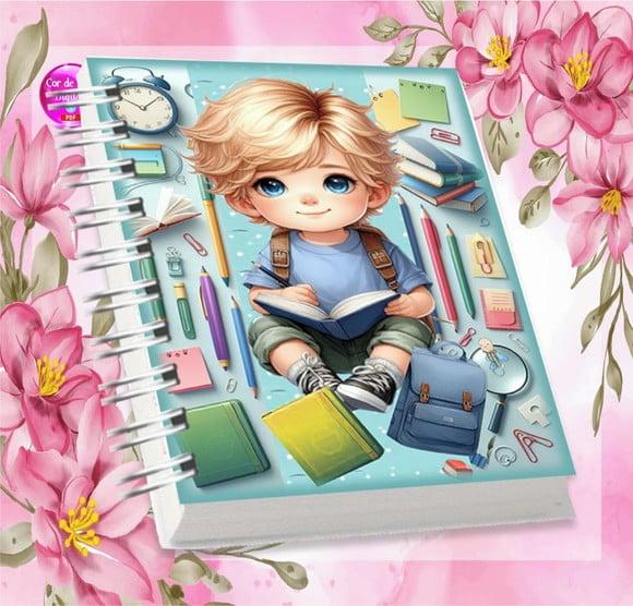 Volta às Aulas Arquivo Digital Combo Agenda Menino