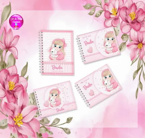 Arquivo Caderneta de Vacinação e Livro Bebe Neutro Menina