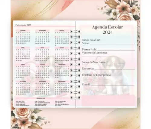 Arquivo Digital Combo Agenda Escolar Cachorrinho Aquarela 04