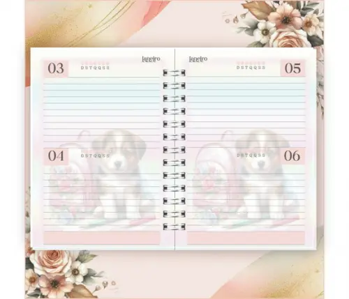 Arquivo Digital Combo Agenda Escolar Cachorrinho Aquarela 04