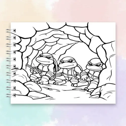 Arquivo Digital Livro de Colorir Tartarugas Ninjas