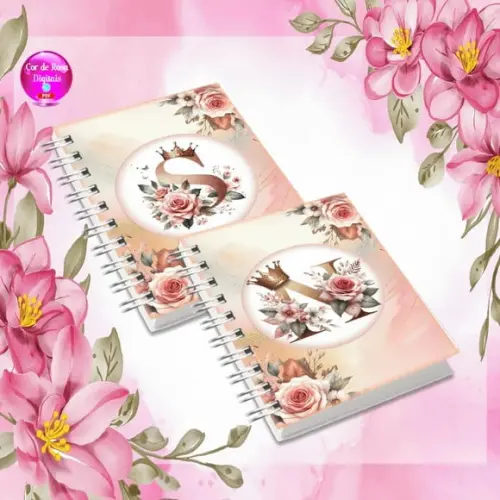 Coleção Capas Alfabeto Realeza Rosé Gold