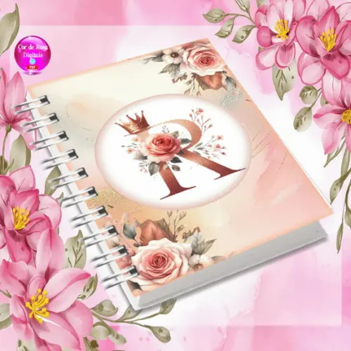 Coleção Capas Alfabeto Realeza Rosé Gold