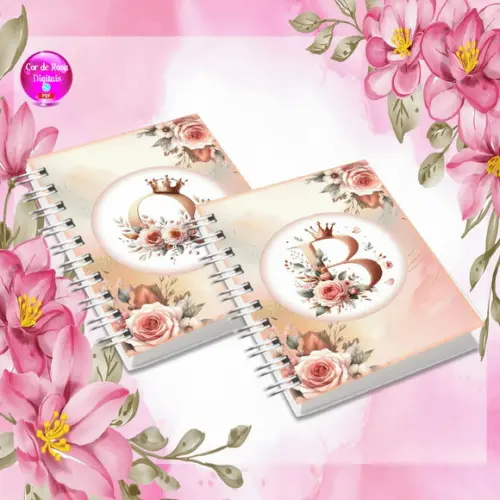 Coleção Capas Alfabeto Realeza Rosé Gold
