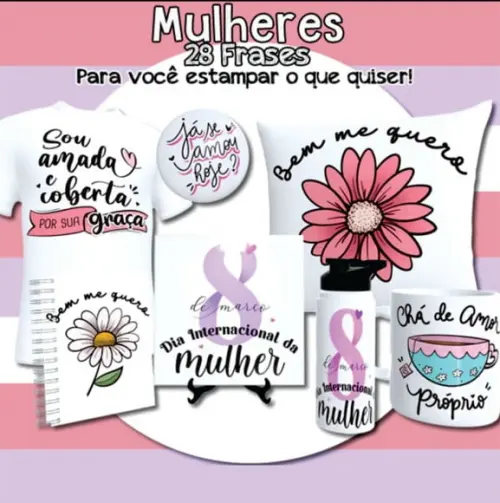 Dia das Mulheres Lettering 2024 Arquivo Digital 04