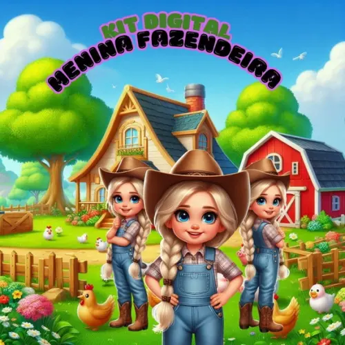 Kit Digital Fazendinha Menina