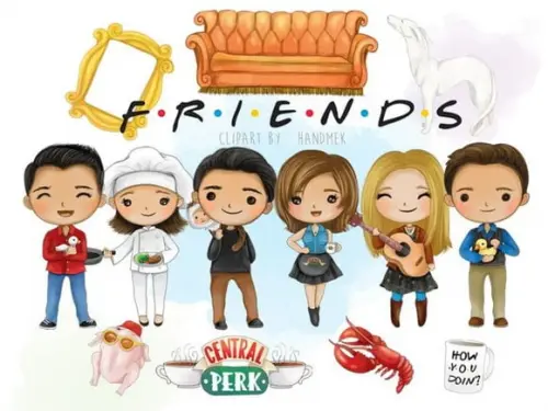 Kit Digital Friends Aquarelado
