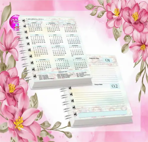 Volta às Aulas Arquivo Digital Combo Agenda Leão, Aquarelado
