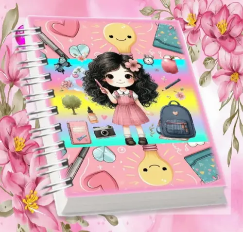 Volta às Aulas Arquivo Digital Combo Agenda Menina 02