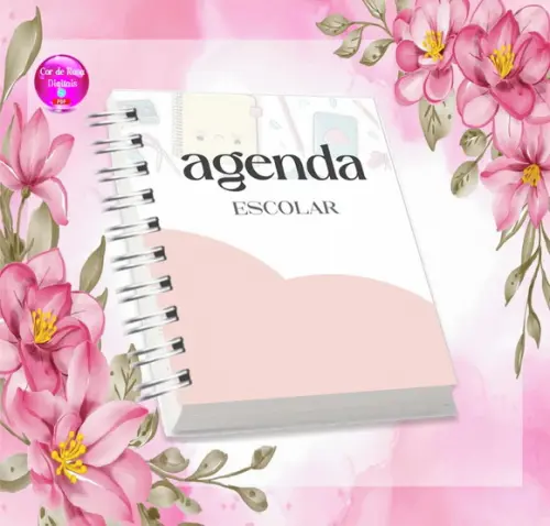 Volta às Aulas Arquivo Digital Combo Agenda Menina 01