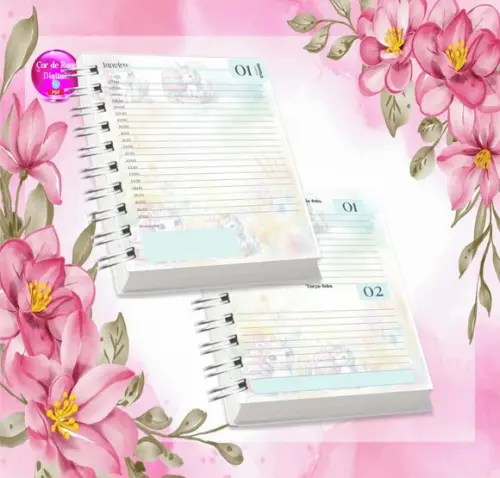 Volta às Aulas Arquivo Digital Combo Agenda Unicornio