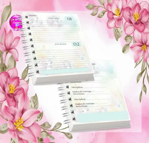 Volta às Aulas Arquivo Digital Combo Agenda Unicornio