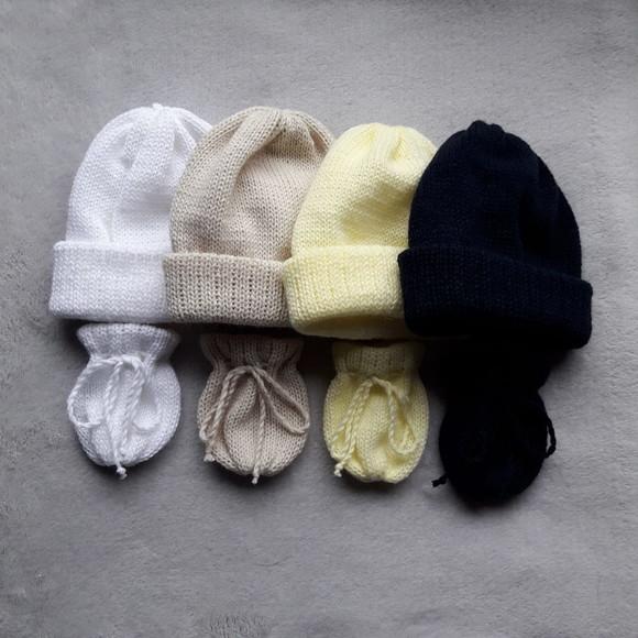 Combo 4 Kits de Touca e Luvas para Bebê
