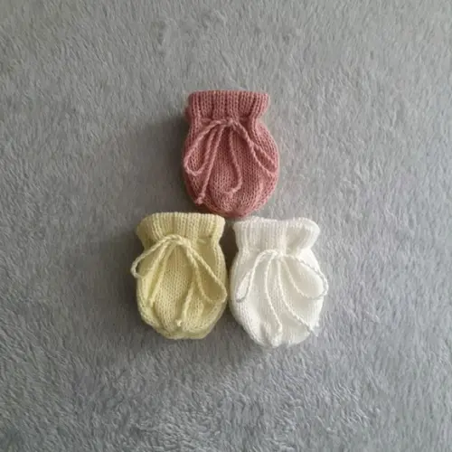 Combo Luvas em Tricô para Bebê