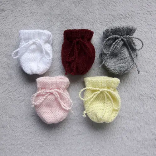 Combo Luvas em Tricô para Bebê