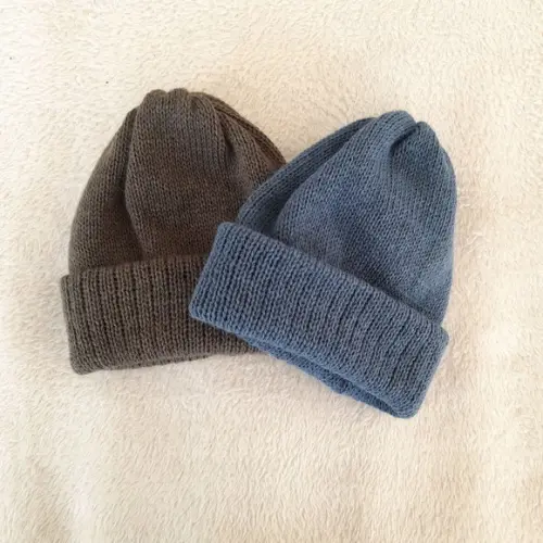 Combo Touca Gorro Infantil Grafite e Azul