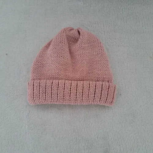 Gorro Touca Bebê Recém Nascido Cor Rosê