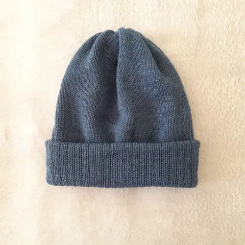 Touca Gorro Lã Adulto Unissex Azul Tirreno