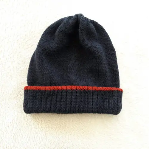 Touca Gorro Infantil Azul Marinho e Bordô
