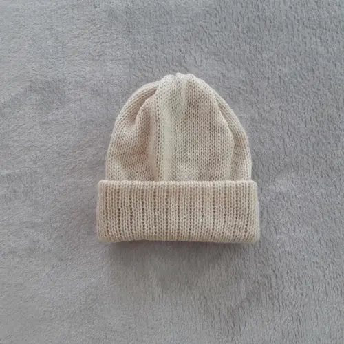 Touca para Bebe Rn em Tricot na Cor Bege