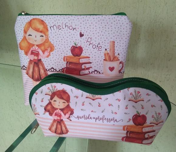 Kit Necessaire e Porta Óculos Dia dos Professores