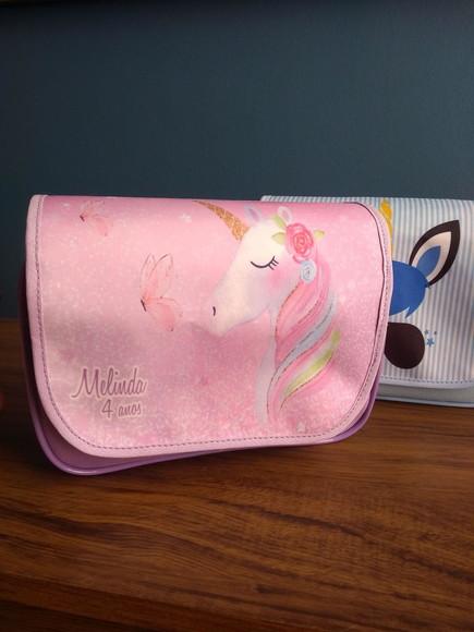 Necessaire com Aba Lembrancinha Unicórnio