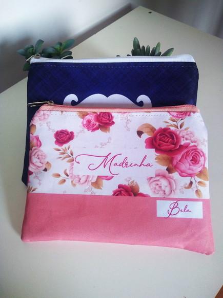 Necessaire Madrinha e Padrinho 17x12cm