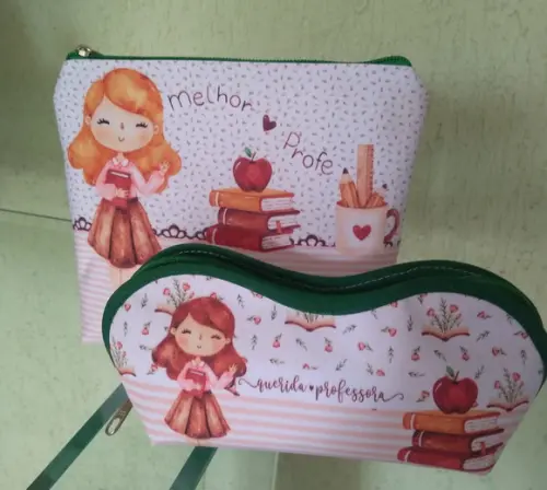 Kit Necessaire e Porta Óculos Dia dos Professores