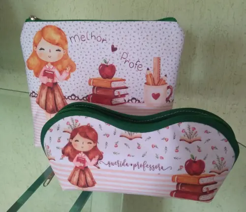 Kit Necessaire e Porta Óculos Dia dos Professores