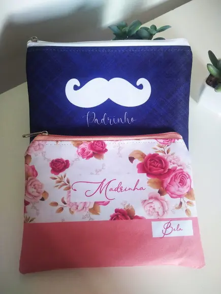 Necessaire Madrinha e Padrinho 17x12cm