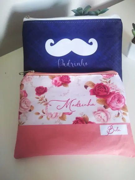 Necessaire Madrinha e Padrinho 17x12cm