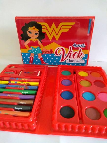 Estojo de Pintura Mulher Maravilha