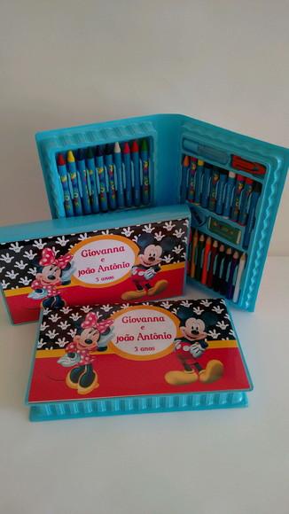 Estojo de Pintura Mickey e Minnie