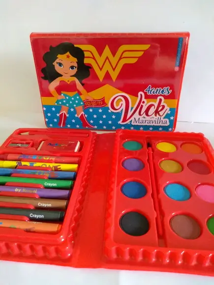 Estojo de Pintura Mulher Maravilha