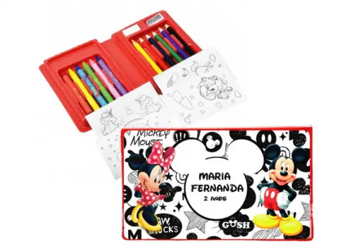 Estojo de Pintura Minnie e Mickey